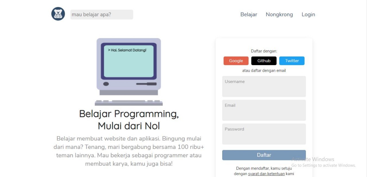 10 Referensi Website Gratis Belajar Coding Untuk Pemula - UKM TRIPLE-C